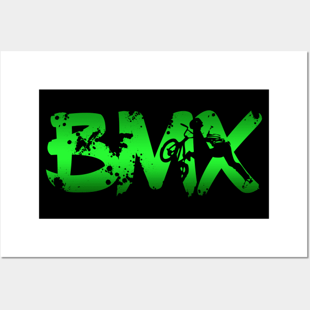 Distressed BMX for Men Women Kids & Bike Riders Wall Art by Vermilion Seas